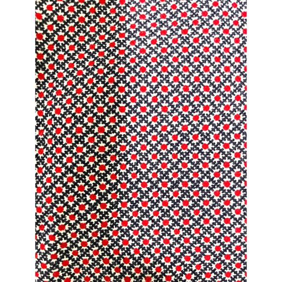 Talbots Heritage Red Navy Geometric Pants 10P Ankle - Picture 7 of 9